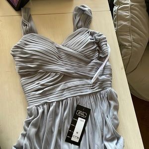 Floor length grey gown